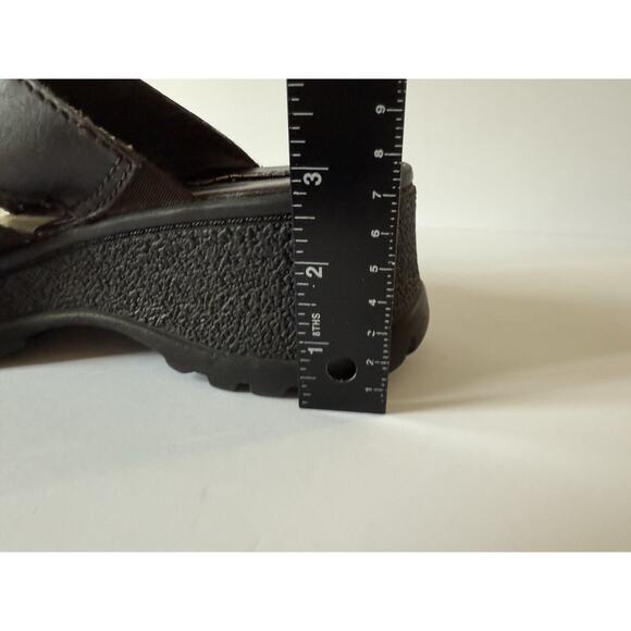 Vtg Y2k No Boundaries Chunky Platform Slip On Sandals Women’s Sz 10.5 Brown READ - Picture 9 of 11